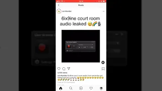6ix9ine court room audio leaked!