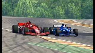 Ferrari F1 2018 vs Prost F1 1998 - Spa