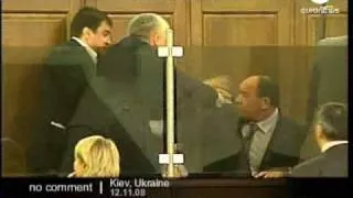 Parliament fight in Ukraine