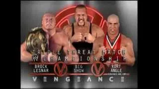 WWE PPV Vengeance 2003 - Brock Lesnar vs Big Show vs Kurt Angle Promo