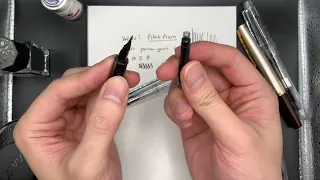 Clear demonstrator pen demonstration… Pilot prera, J. Herbin fountain pen, and PenBBS Marshmallow