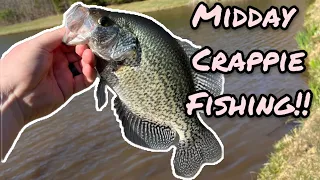 Midday CRAPPIE FISHING using Slip Bobbers on Smith Mountain Lake!!!