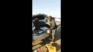 South Africa police cage  illegal cigarette