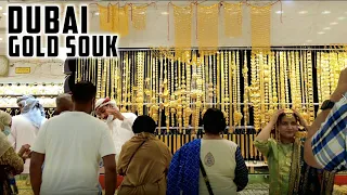 [4K] Dubai's Most Bustling Tourist Attraction! DUBAI GOLD MARKET Ramadan 2022 Walking Tour!