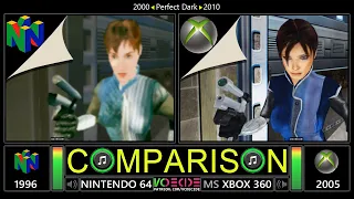 Perfect Dark (Nintendo 64 vs Xbox 360) Side by Side Comparison @vcdecide