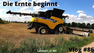 Vlog #86 Die Ernte beginnt und der erste Weizen wird gedroschen!