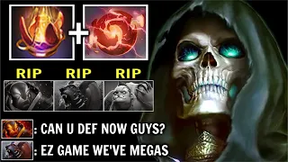 CRAZY Magic Lamp + Refresher Necrophos vs Megas 2x Ulti Delete All Epic Defense WTF Comeback Dota 2