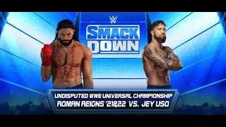 Roman Reigns vs Jey Uso  (Universal Championship Match)  2K22