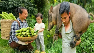 Hunt wild boar, set traps, harvest luffa to sell and build a farm life