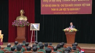 Chủ tịch nước Trần Đại Quang thăm, chúc Tết LLVT tại TP. Hồ Chí Minh