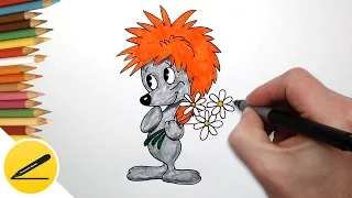 How to Draw a Hedgehog from the cartoon | Draw a Hedgehog for the kids