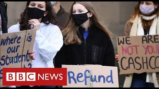 University students protest across UK over “lack of support” during pandemic - BBC News