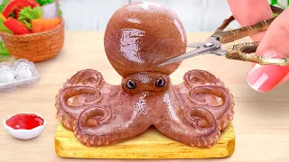 🐙 Best of Spicy Octopus Recipe Idea by Mini Yummy 🥘 Satisfying Miniature Seafood Cooking Octopus