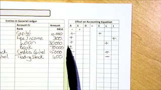 Accounting equation with journals and ledger