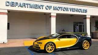 17 Year Old takes DMV Driver's Test in Bugatti Chiron