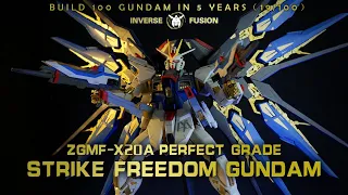 Perfect Grade  STRIKE FREEDOM GUNDAM丨 Gunpla Full Build 丨 Build 100 GUNDAM in 5 years（19/100）