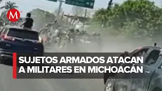 Grupo armado ataca a balazos a convoy de militares en Múgica, Michoacán