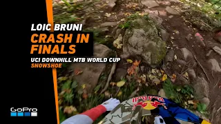 GoPro: Loic Bruni Big Crash in FINALS Run in Snowshoe | 2023 UCI Downhill MTB World Cup