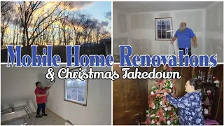 It's time to prime Granny's room & Undecorate with me / Mobile Home Renovations