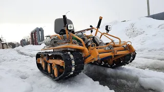 Снегоуборщик с отвалом ОтМорозок  обзор  покатушки и чистка снега