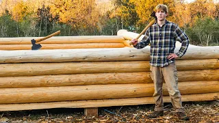 I'm Building My First LOG CABIN With No Experience & Building a New Cabin For Temporary Living