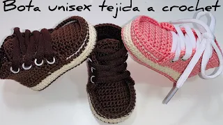 Botas tejidas a crochet| 3/6 Meses| Paso A Paso | Crochet Baby boots PATRÓN DE CROCHET