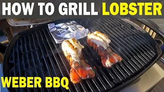 TASTY! HOW TO GRILL LOBSTER TAILS on a Weber Q