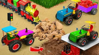 Diy tractor mini Bulldozer to making concrete road | Construction Vehicles, Road Roller #4