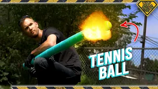 Tennis Ball CANNON from Soup Cans