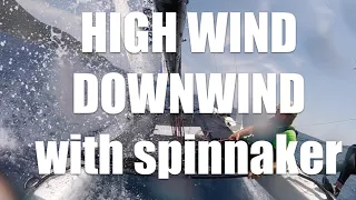 High wind spinnaker sailing technique