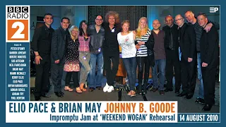 JOHNNY B. GOODE - ELIO PACE & BRIAN MAY (Impromptu Jam at Weekend Wogan Rehearsal - Sat 14 Aug 2010)