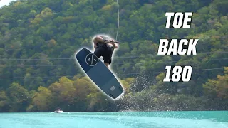 TOESIDE BACKSIDE 180 - HOW TO - WAKEBOARDING - BOAT - TOE SIDE