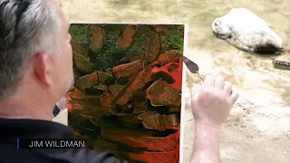 Jim Wildman Painting Plein Air Oil on Canvas Palette Knife