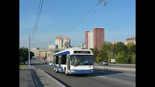 Поездка на троллейбусе БКМ 321 №1880 №59 Улица Генерала Глаголева-м.Сокол