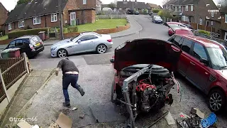 MAN FALLS INTO CAR DOOR