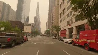 New York Driving Experience #5 • City in smoke from wildfire - Part 2