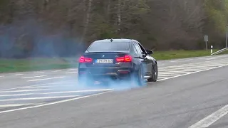 BEST OF Cars Leaving Nürburgring Tankstelle in MARCH! DRIFTS & ACCELERATIONS! BMW M, AMG, Audi RS,