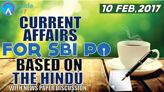 CURRENT AFFAIR FOR SBI PO BASED ON THE HINDU