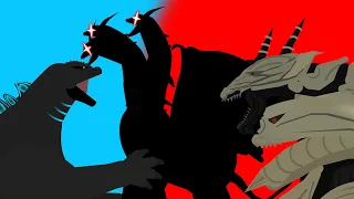 Legendary Godzilla (2021) Vs Monster X (2004) | Epic Battle | A Godzilla StickNodes Fight Animation