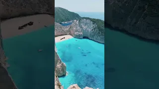 Shipwreck bay on the island of Zakynthos in Greece