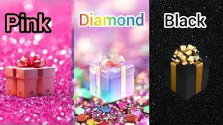 choose your gift😂😍🤮| 3 gift box challenge |#chooseyourgift #pink #rainbow #black #3giftbox