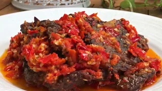 Dendeng Balado khas RM Padang  Kamu Harus Coba Ini Enak Banget !!