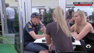 Olav Mol talks with Ted Kravitz about Max Verstappen and Lindsey Vonn USGP