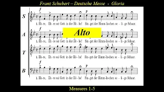 Schubert - Deutsche Messe - D872 -2  Gloria  - Alto