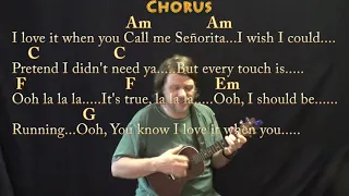 Señorita (Shawn Mendes) Ukulele Cover Lesson in Am with Chords/Lyrics