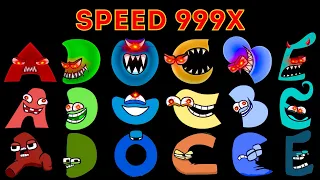 Alphabet Lore But Everyone Monster - Zombie - Punk - Sad (SPEED 999X)