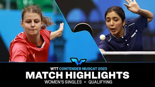 Camille Lutz vs Yashaswini Ghorpade | WS Qual | WTT Contender Muscat 2023