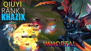 [RANK 1 KHAZIX] QIUYI KHAZIX VS LEE SIN - IMMORTAL - QIUYI KHAZIX GUIDE