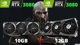 RTX 3080 12GB vs RTX 3080 10GB - Teste em 10 Games 4k 2022