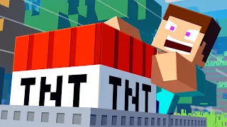 TNT TRAIN! Minecraft Animation - Alex and Steve Life